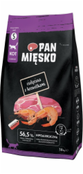 PAN MIĘSKO Veal with shrimps S - suché krmivo pro kočky - 1,6kg