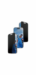 PanzerGlass - Ochrana obrazovky pro mobilní telefon - ultraširoká velikost s FASTFIT IN-A-BOX - sklo - s bezpecnostním filtrem - dvoucestné - barva rámu cerná - pro Apple iPhone 16 Pro, 17
