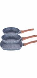 Sada pánví s mramorovým povrchem 3 ks 20 cm / 24 cm / gril 28 cm Forest Line BH-1215