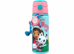 Kids Euroswan Hliníková láhev s uchem 600ml Cat House Gabi. Gabbyin domeček pro panenky GD00010 Dětská láhev na vodu Euroswan