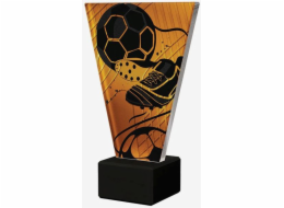 Victoria Sport Monochromatická skleněná trofej na mramorovém podstavci - FOTBALOVÁ KOPAC