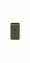 Transcend ESD380C 500GB TS500GESD380C Transcend ESD380C 500GB USB 3.2 Gen 2x2 (USB-C) Externí Anti-Shock SSD disk (3D TLC), 2000MB/R, 2000MB/W, armádní zelená
