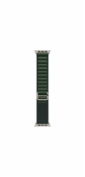 Apple Watch 49mm Dark Green Alpine Loop - Small - Natural Titanium Finish