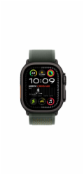 Apple Watch 49mm Green Trail Loop - S/M - Black Titanium Finish