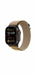 Apple Watch 49mm Tan Alpine Loop - Small - Black Titanium Finish