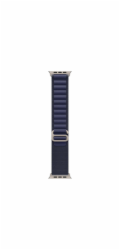 Apple Watch 49mm Navy Alpine Loop - Small - Natural Titanium Finish