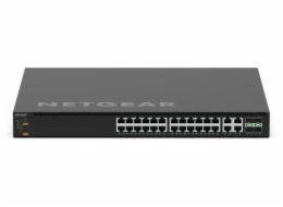 NETGEAR M4350-24M4X4V - Prepínac - L3 - rízený - 24 x 100/1000/2.5G (PoE++) + 4 x 100/1000/2.5G/5G/10G (PoE++) + 4 x 25 Gigabit SFP28 - proudení vzduchu zpredu dozadu - desktop, Lze montovat do rozvad