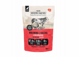 WIEJSKA ZAGRODA Beef with duck - vlhké krmivo pro psy - 500g