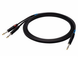 SSQ JSJM1 SS-1452 Kabel Jack Stereo - 2x Jack Mono 1 m Černá