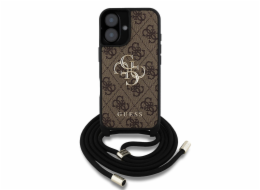 Guess Pouzdro 4G Big Logo Cord Stap Crossbody pro iPhone 16 hnědé