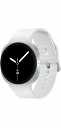 Samsung Galaxy Watch8 (silber, 40 mm, Sport Band S/M)