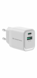 Conceptronic Ladegerät 2Port 33W, 1xUSB-C, 1xUSB-A weiß