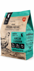WIEJSKA ZAGRODA Chicken with salmon - suché krmivo pro kočky - 400g