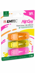 Emtec USB2.0 C410 16GB Neon 3 pcs