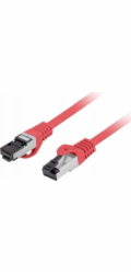 Lanberg Patchcord cat.8.1 S/FTP LSZH CU 5m červený, propojen s vláknem