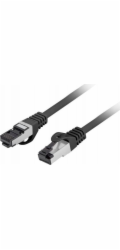 Lanberg Patchcord cat.8.1 S/FTP LSZH CU 2m černý, schválený Fluke