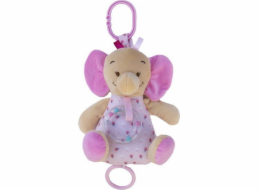 TULILO Hudební skříňka - růžový slon 18 cm