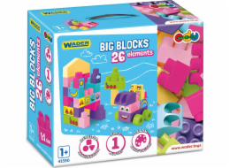 Wader 26dílné růžové kostky Big Blocks