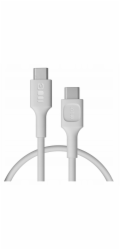 Green Cell Silikonový kabel USB-C-USB-C PowerFlex 100W, 0,3 m, bílý
