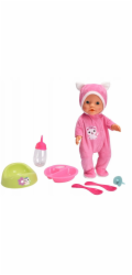 Simba Pyžamo pro panenky New Born Baby s kočkou 30 cm