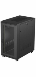 Lanberg 19" 22U 600x1000 černá stojatá racková skříň s perforovanými dveřmi (ploché balení)