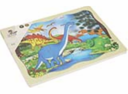 BABU - Dřevěné puzzle dinosaurus - 24 dílků