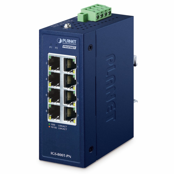 Planet IGS-800T-PN Kompaktní Průmyslový PROFINET Switch 8...