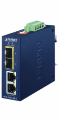 Planet IGT-2205AT-E průmyslový kompaktní konvertor 2x1GBASE-T to 2x1GBASE-X SFP, IP40, -40~75°C, 12-58VDC