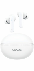 USAMS TWS E02 ANC+ENC bílá bluetooth sluchátka