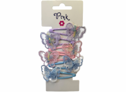 Sponky do vlasů s motýlkem 6ks