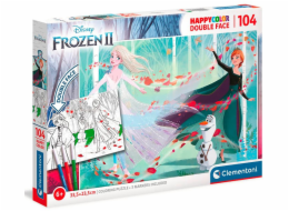Clementoni - Puzzle 104 Double face colouring Frozen 2