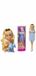 Modré šaty s mašlí pro panenku Barbie Fashionistas