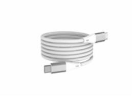 WG - Datový kabel Type-C na Type-C, 1 metr, 3A, 60W, magnetický samonavíjecí, bílá