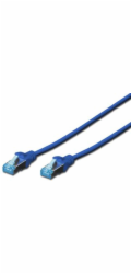 Digitus CAT 5e SF-UTP patch cable, PVC AWG 26/7, length 0.5 m, color blue