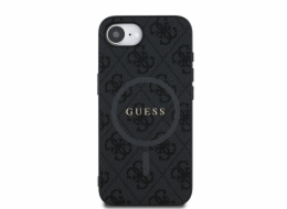 Guess Pouzdro 4G Ring Classic Logo MagSafe pro iPhone 16e černé