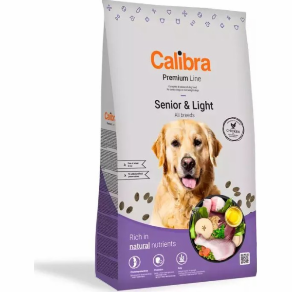 CALIBRA Dog Premium Line Senior&Light Chicken - suché krm...