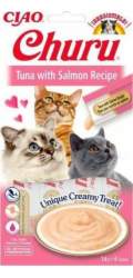 INABA Churu Tuňák s lososem - pamlsek pro kočky - 4x14 g
