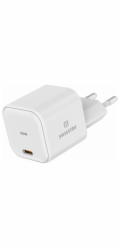 Swissten Síťový Adaptér GaN 1x USB-C 65W PD Bilý