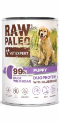 VETEXPERT Raw Paleo Duoprotein Duck & Boar Puppy - vlhké krmivo pro psy - 400g