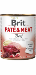 BRIT Paté & Meat s hovězím masem - mokré krmivo pro psy - 800 g