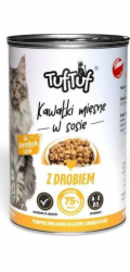 TufTuf Tuf Tuf kousky masa s drůbežím masem pro kočky konzerva 415g