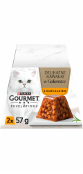 PURINA Gourmet Revelations Chunks in jelly with chicken - mokré krmivo pro kočky - 2x57g
