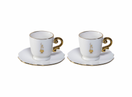 Bialetti Set 2 Tassen inkl. Untertassen Pure Gold