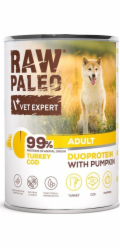 VETEXPERT Raw Paleo Duoprotein Turkey & Cod Adult - vlhké krmivo pro psy - 400g