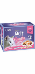 BRIT Premium Family Plate Filety v želé mix příchutí - mokré krmivo pro kočky - 12x85g