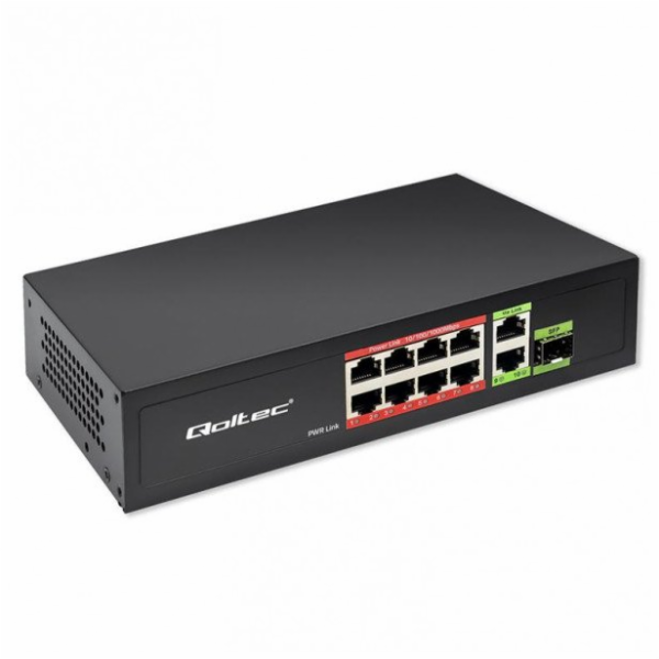 Qoltec SWITCH Rychlý ethernetový síťový přepínač 8x RJ45 ...