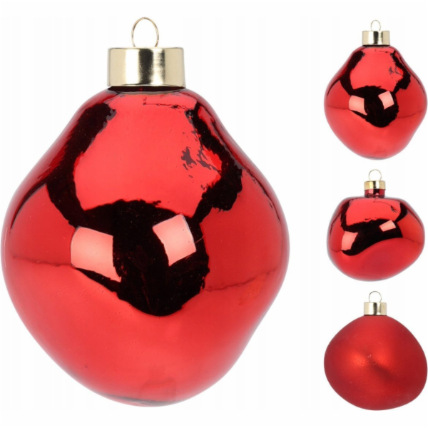 Vánoční hračka na stromeček, červená, 8 cm