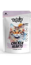 TUF TUF with chicken hearts - mokré krmivo pro kočky - 100g