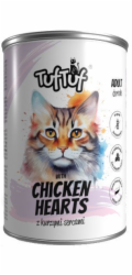 TUF TUF Meatloaf with chicken hearts - mokré krmivo pro kočky - 400g