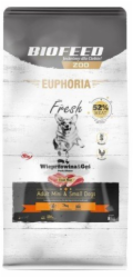 BIOFEED Euphoria Fresh Adult Mini & Small Pork with goose - suché krmivo pro psy - 8kg